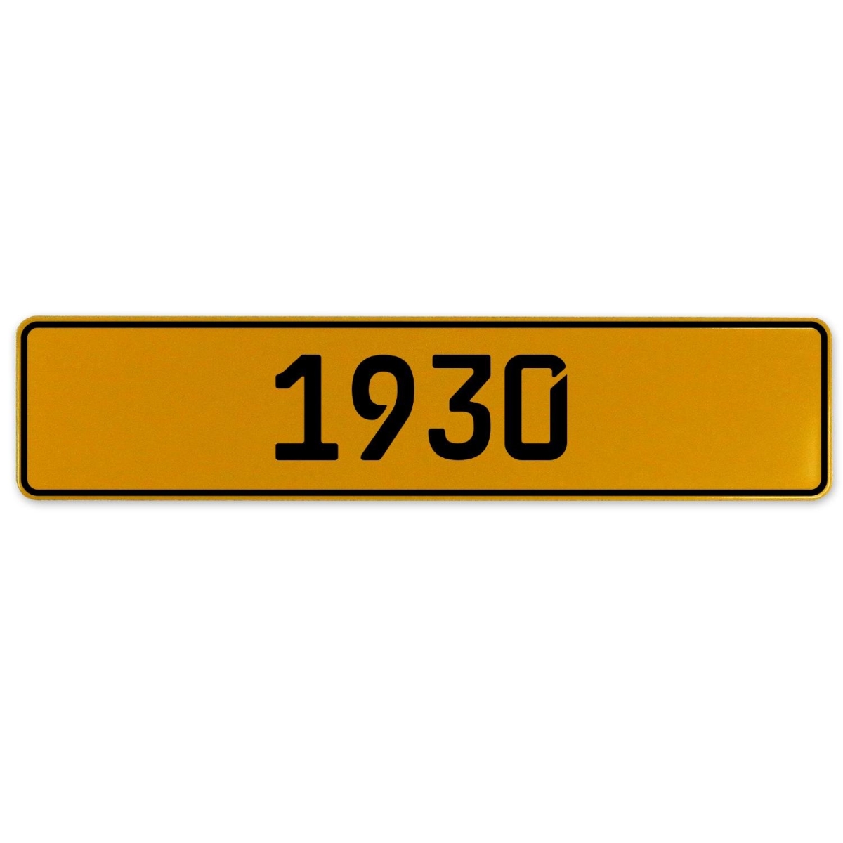 1930 Year - Yellow Aluminum Street Sign Mancave Euro Plate Name Door Sign Wall