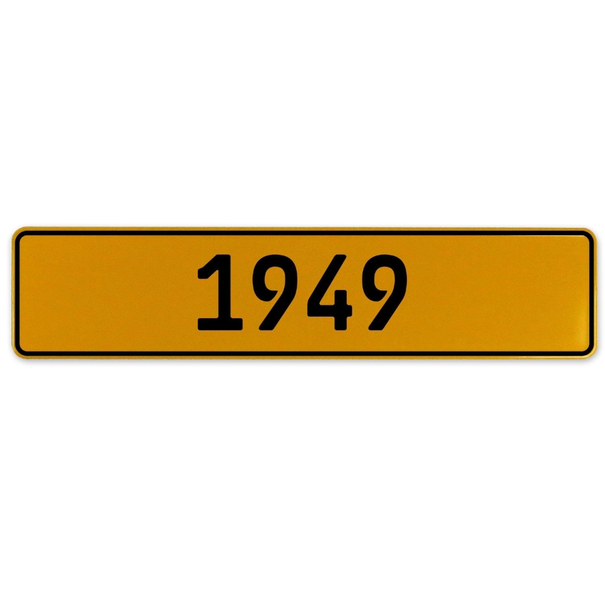 1949 Year - Yellow Aluminum Street Sign Mancave Euro Plate Name Door Sign Wall