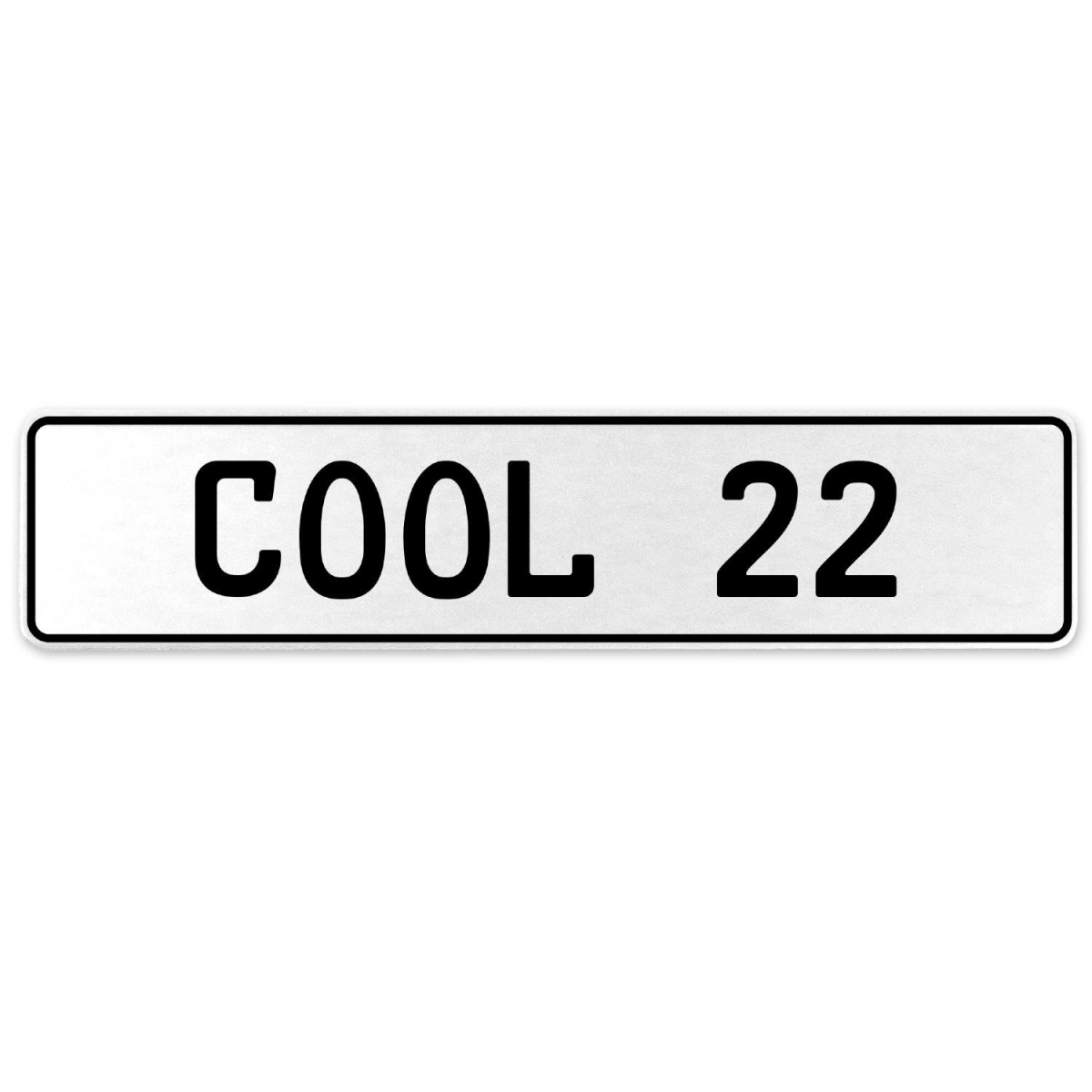 553728 Cool 22 - White Aluminum Street Sign Mancave Euro Plate Name Door Sign Wall