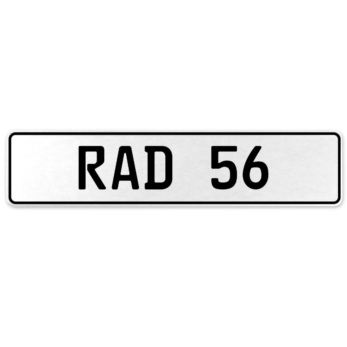 553960 Rad 56 - White Aluminum Street Sign Mancave Euro Plate Name Door Sign Wall Art
