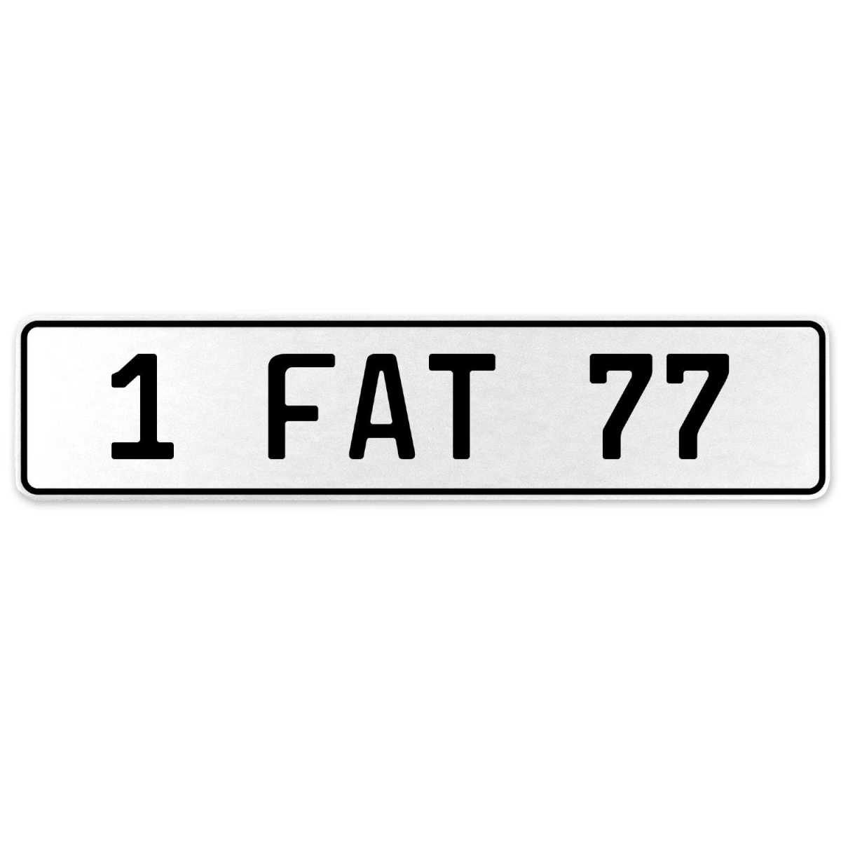 554674 1 Fat 77 - White Aluminum Street Sign Mancave Euro Plate Name Door Sign Wall