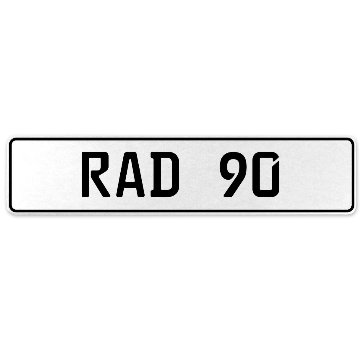 553994 Rad 90 - White Aluminum Street Sign Mancave Euro Plate Name Door Sign Wall Art