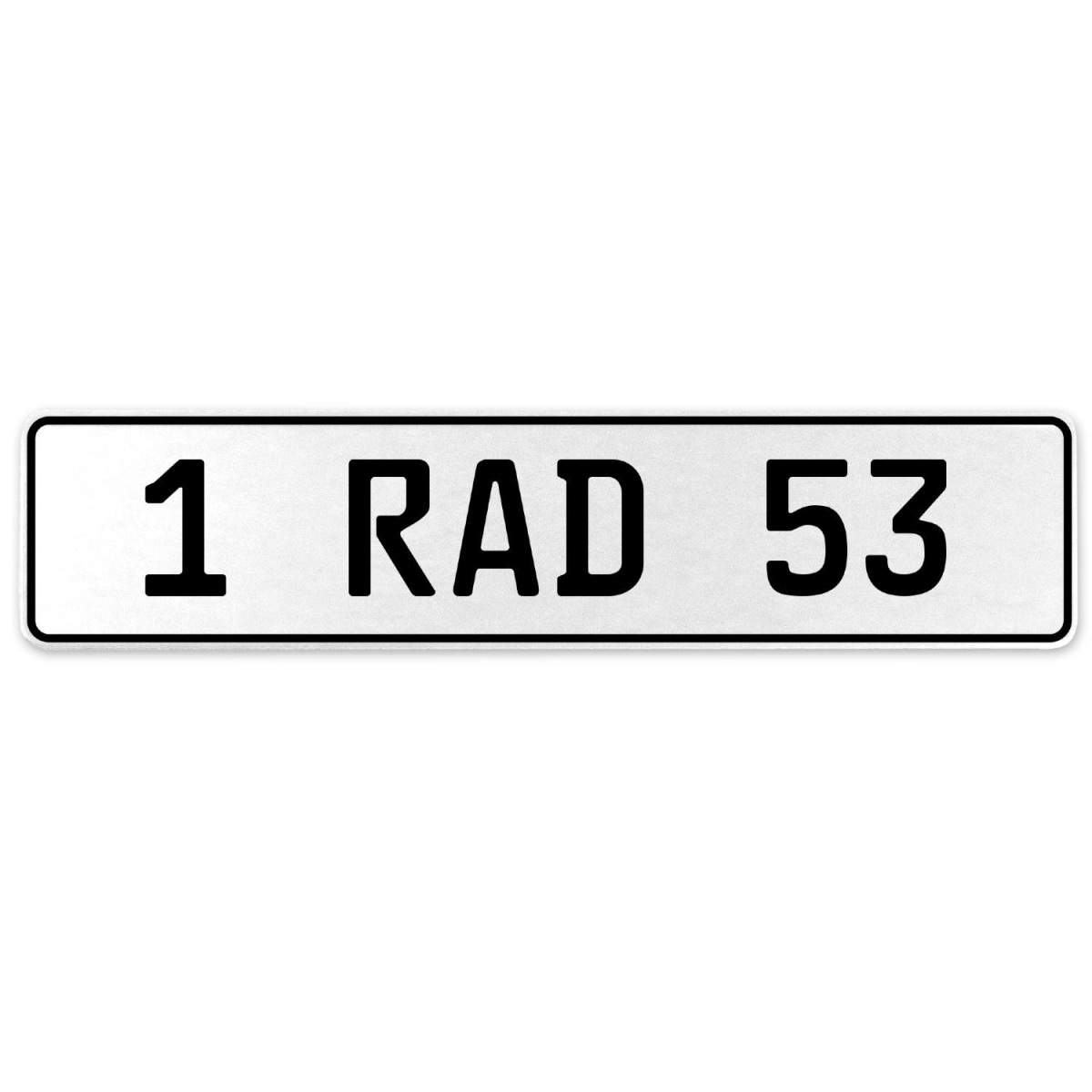 554056 1 Rad 53 - White Aluminum Street Sign Mancave Euro Plate Name Door Sign Wall