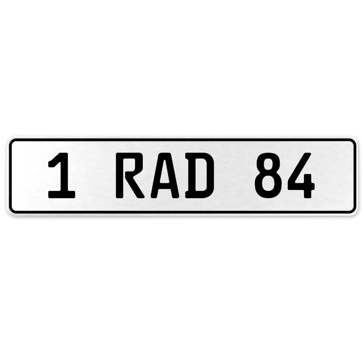 554087 1 Rad 84 - White Aluminum Street Sign Mancave Euro Plate Name Door Sign Wall