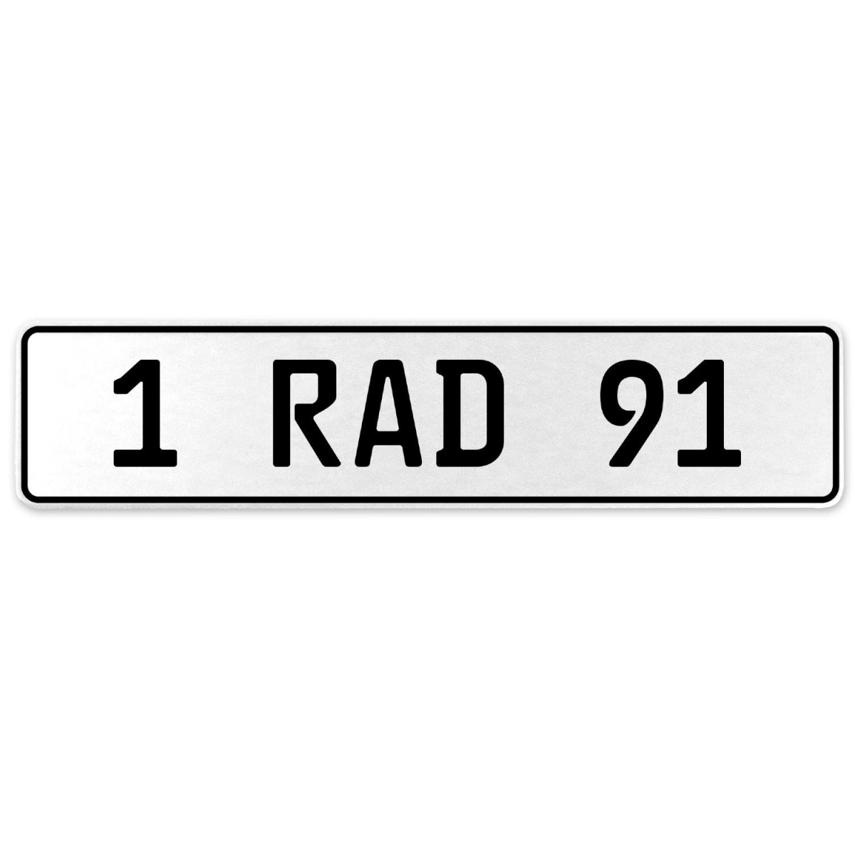 554094 1 Rad 91 - White Aluminum Street Sign Mancave Euro Plate Name Door Sign Wall