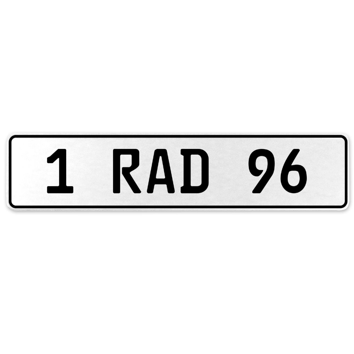 554099 1 Rad 96 - White Aluminum Street Sign Mancave Euro Plate Name Door Sign Wall