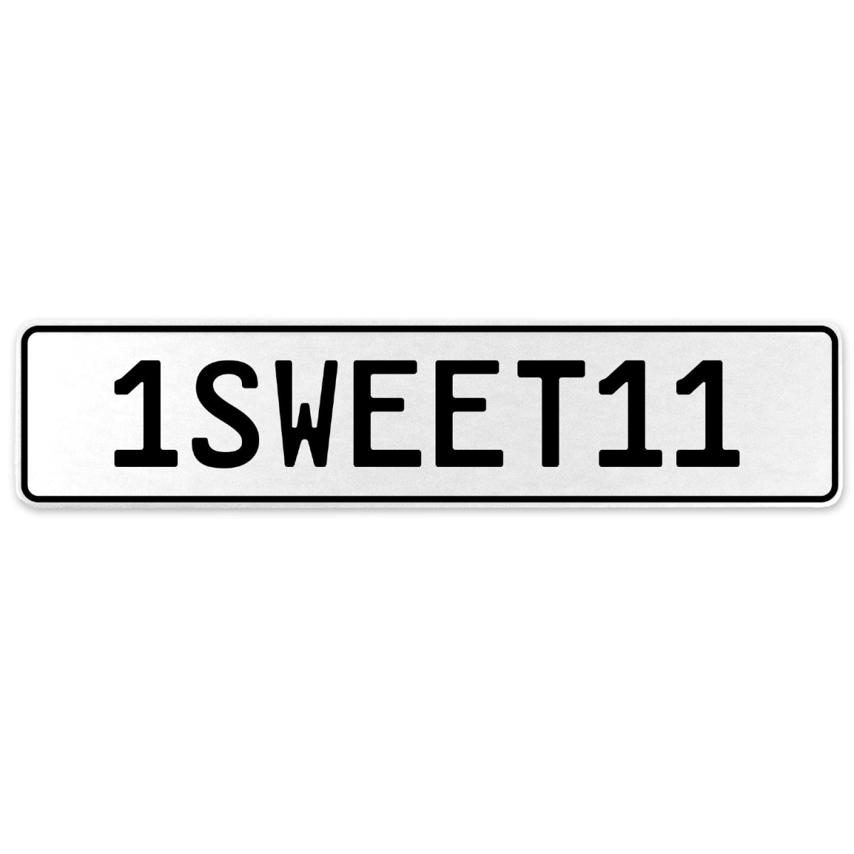 554212 1sweet11 - White Aluminum Street Sign Mancave Euro Plate Name Door Sign Wall