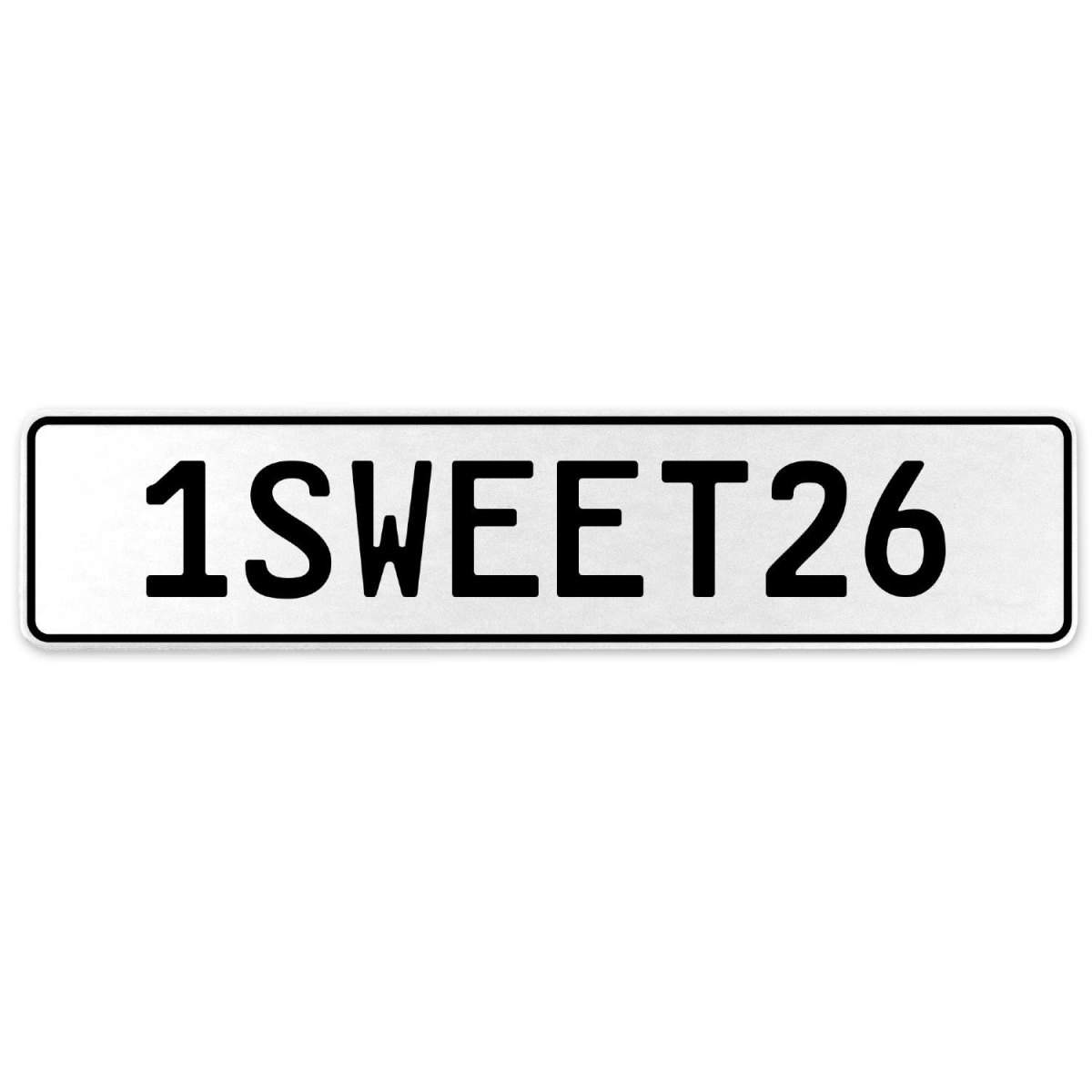 554227 1sweet26 - White Aluminum Street Sign Mancave Euro Plate Name Door Sign Wall