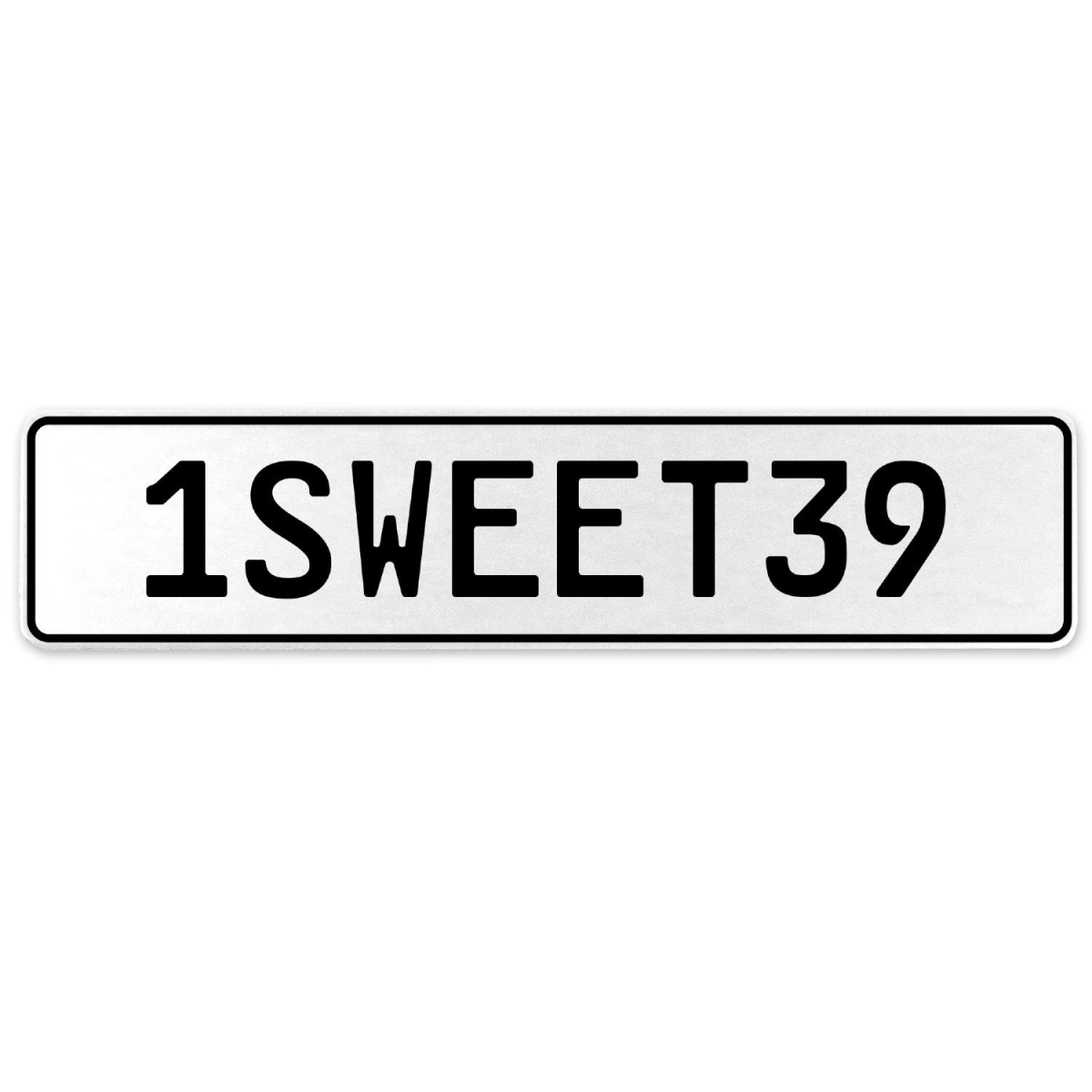 554240 1sweet39 - White Aluminum Street Sign Mancave Euro Plate Name Door Sign Wall