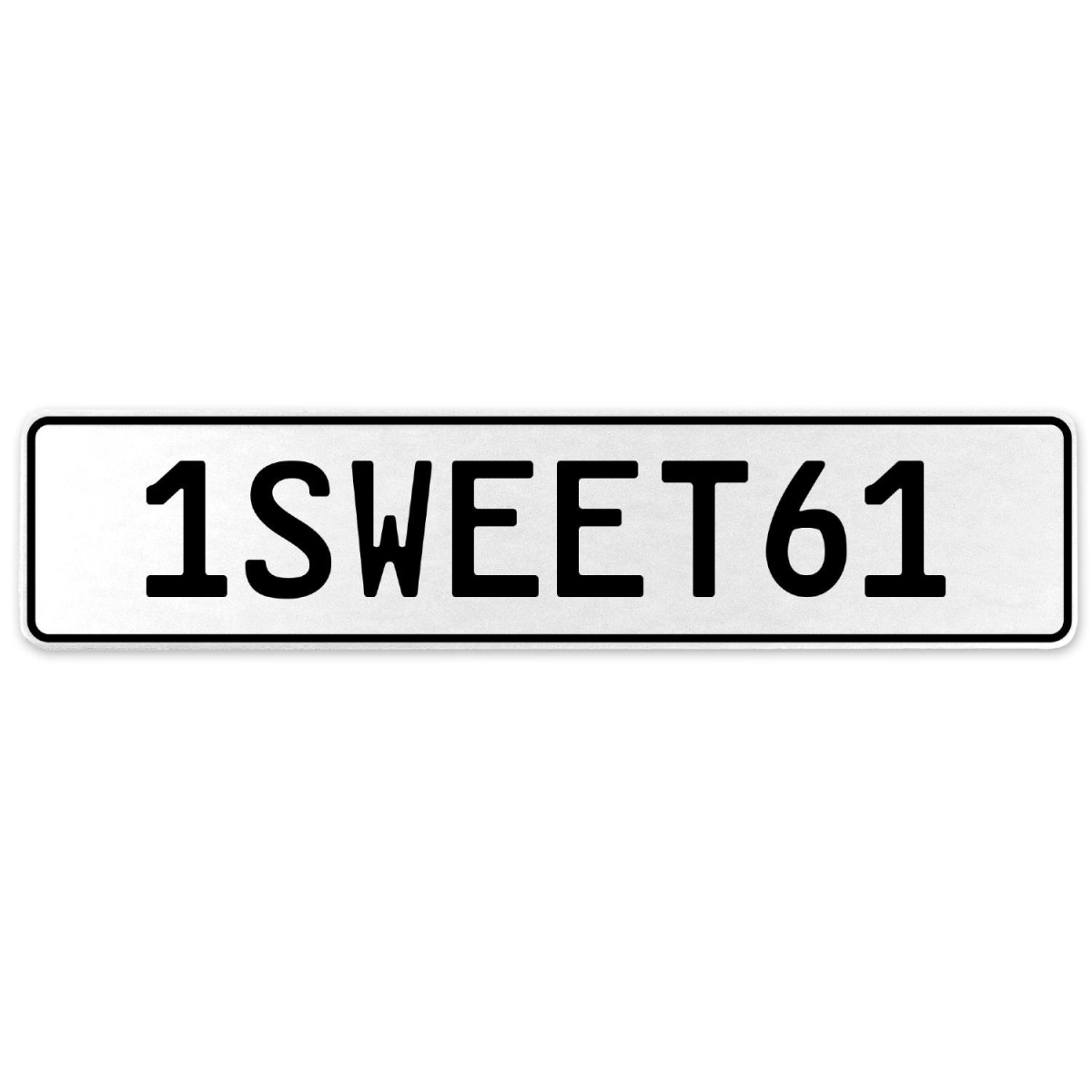554262 1sweet61 - White Aluminum Street Sign Mancave Euro Plate Name Door Sign Wall
