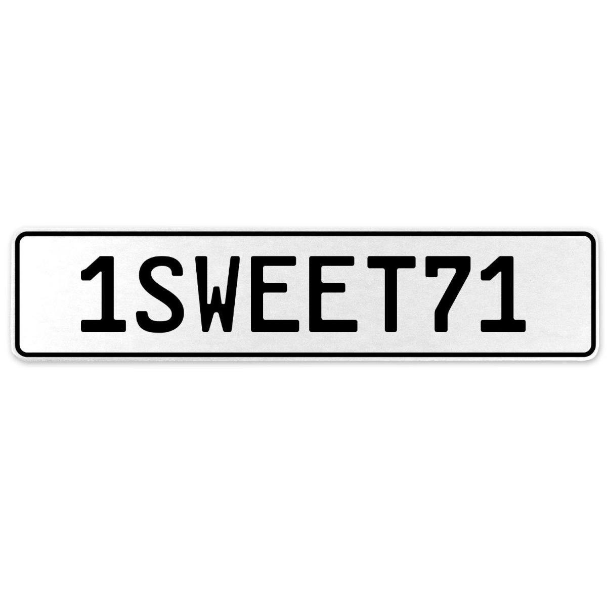 554272 1sweet71 - White Aluminum Street Sign Mancave Euro Plate Name Door Sign Wall