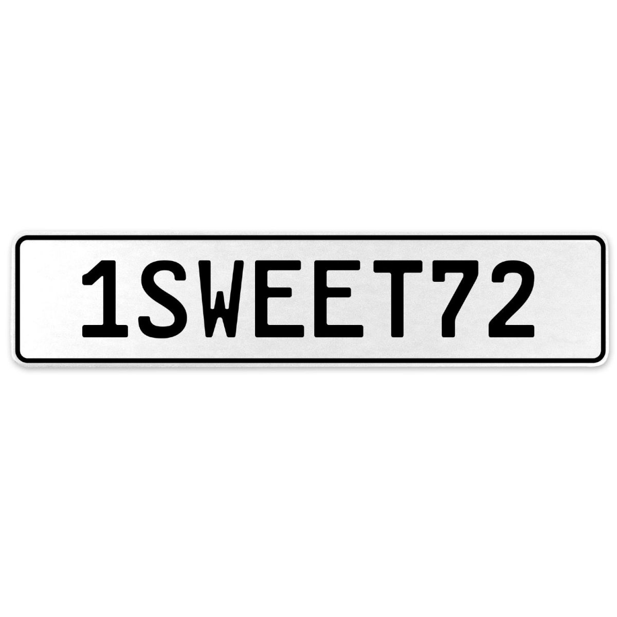 554273 1sweet72 - White Aluminum Street Sign Mancave Euro Plate Name Door Sign Wall