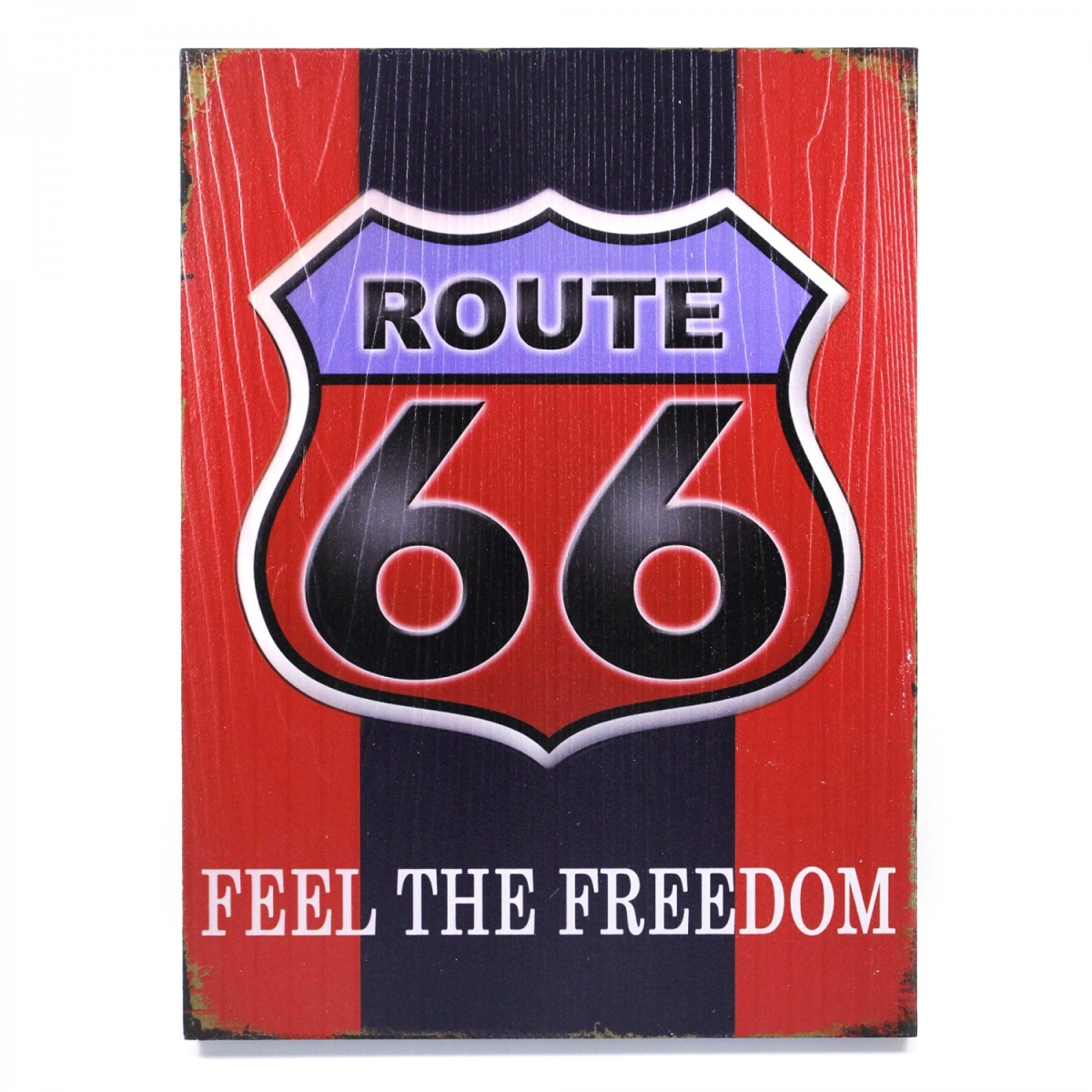 323935 Route 66 Feel The Freedom Wooden Sign