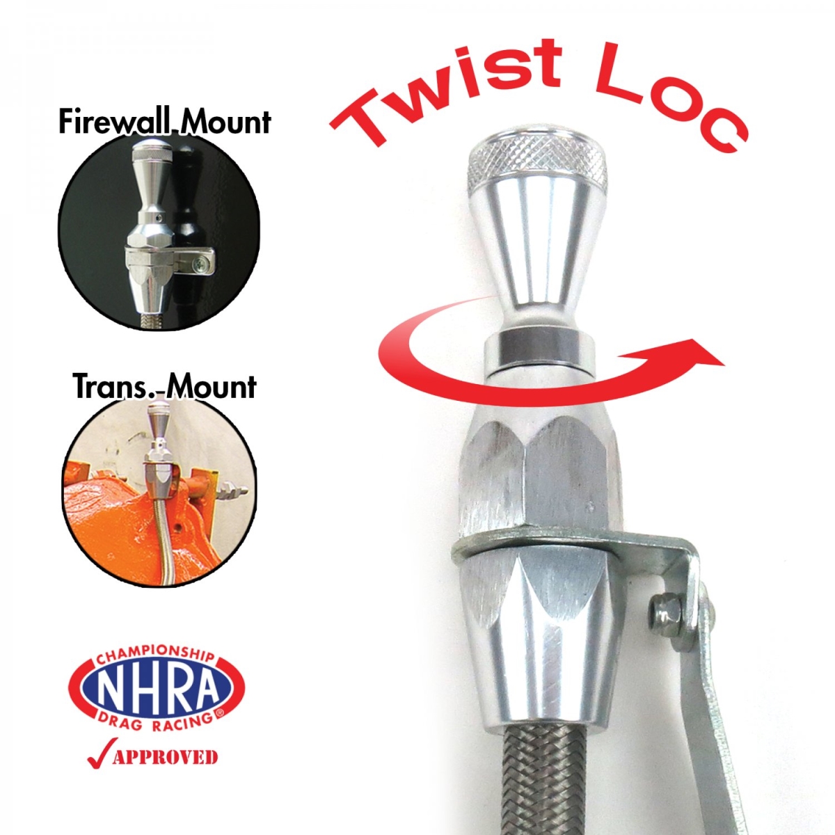 Picture of American Shifter 373477 700R4 Shifter Kit 16 in. Dipstick Chrome Dual Shift Ringed Knob for CF7CE