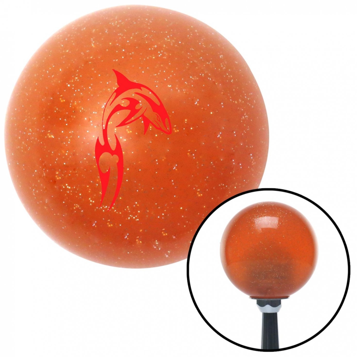UPC 666648147721 product image for American Shifter 44108 Red Abstract Shark Orange Metal Flake Shift Knob with M16 | upcitemdb.com