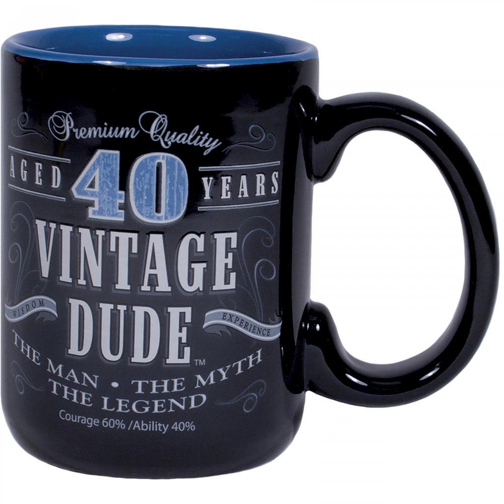 Cf11014 14 Oz Vintage Dude 40th Birthday Coffee Mug