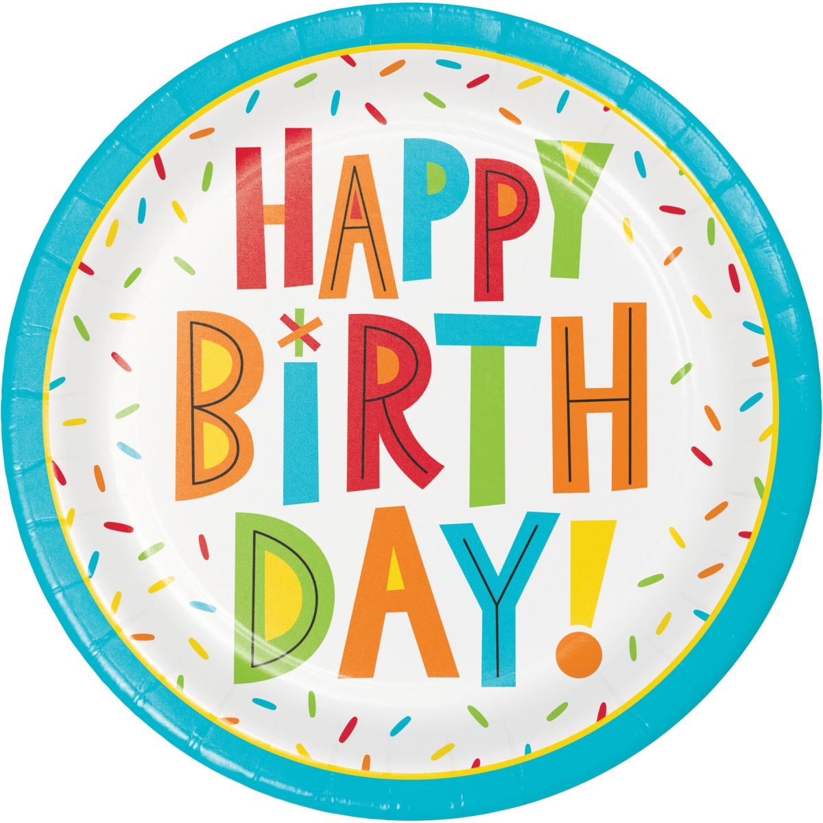 7 in. Birthday Fun Plates - 96 Count