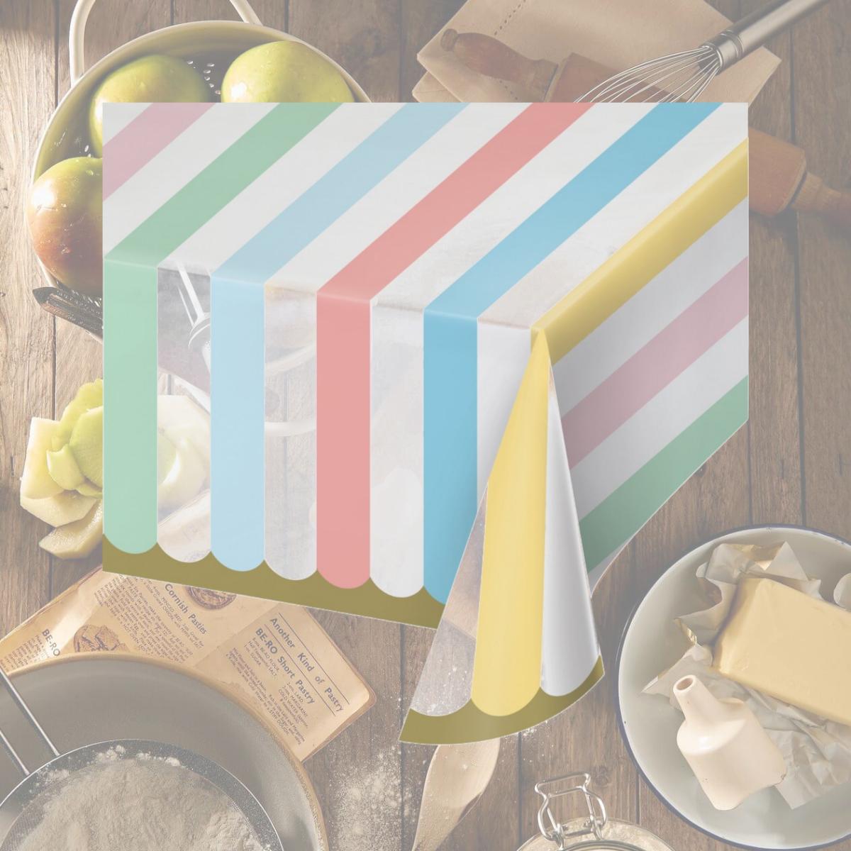 Picture of Creative Converting 346322 54 x 102 in. Pastel Celebrations Paper Tablecloths - 6 Count