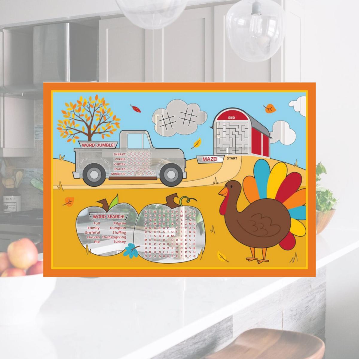 Picture of Access 353002 10 x 14 in. Fall Activity Placemats, Multi Color