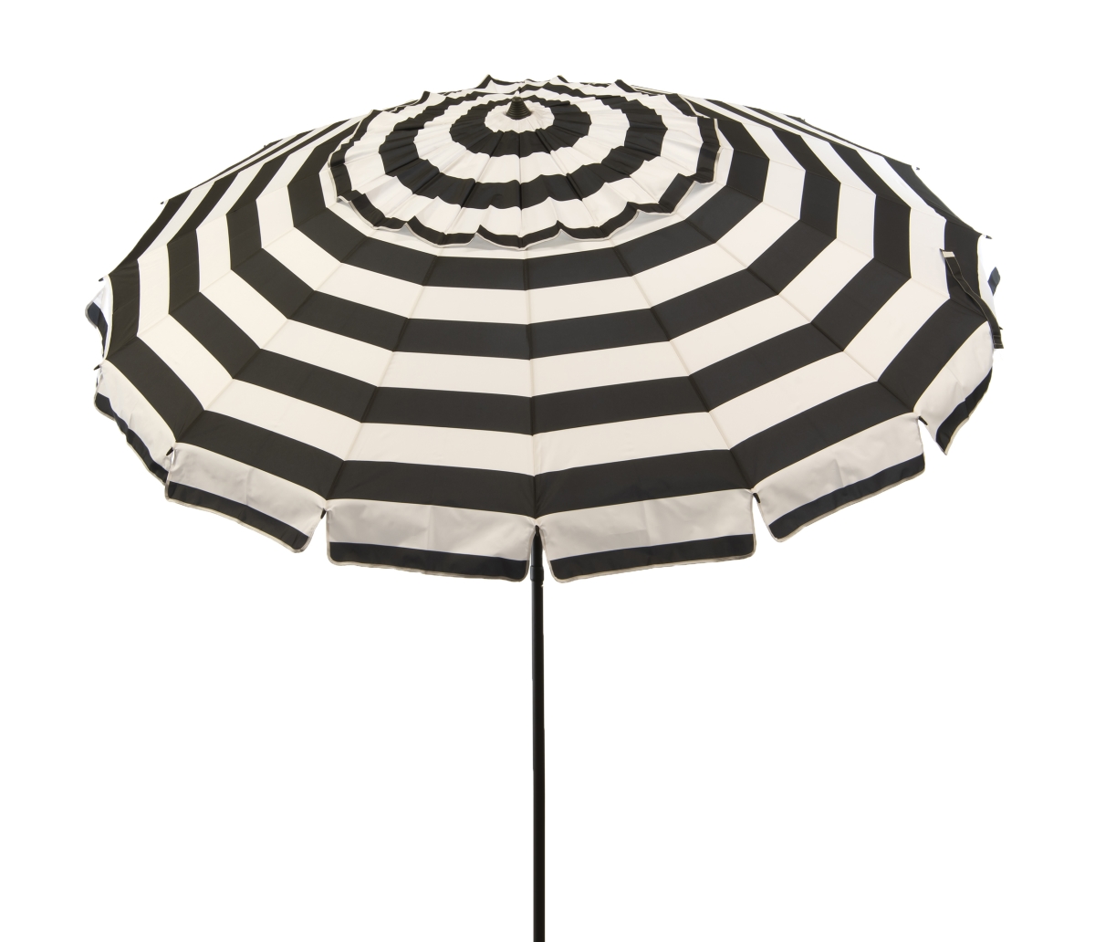 1435 8 Ft. Stripe Deluxe Beach Patio Umbrella With Carry Bag - Black & White