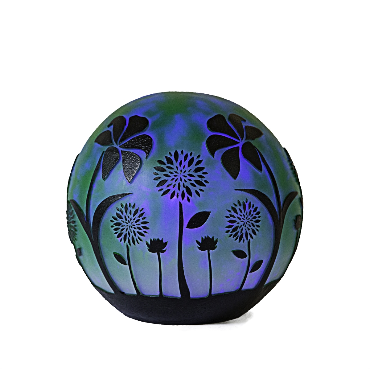 5505 Garden Gazing Globe Ball, Floral - Green