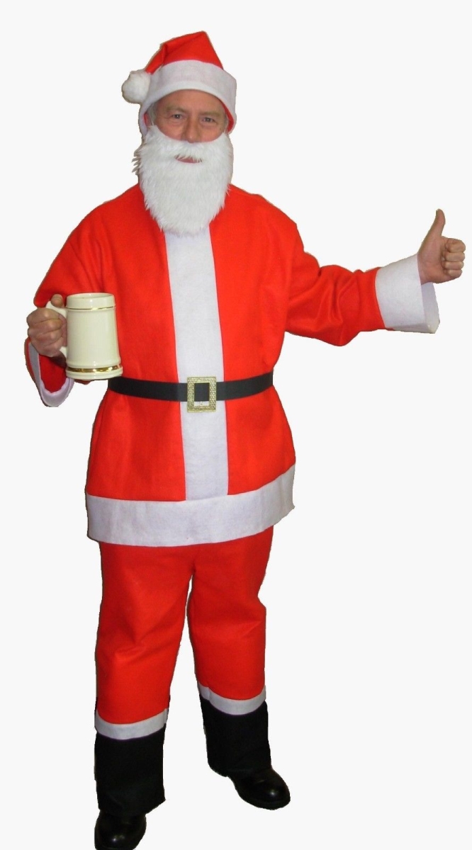 4000 Santa Claus Beer Bar Crawl Spree Adult Costume - 42-48 Jacket Up To 52 Waist