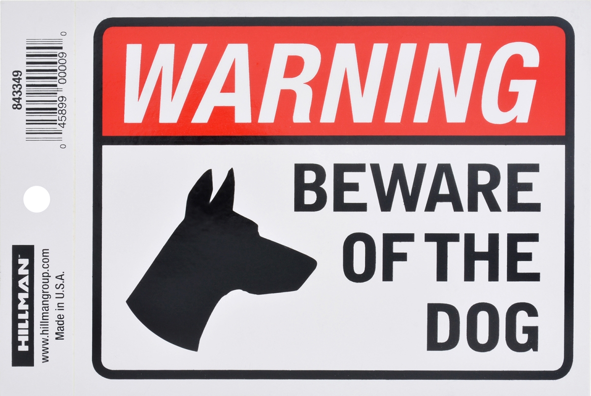 UPC 045899000090 product image for 843349 4 x 6 in. Adhesive Vinyl Beware of Dog Sign -  6 Piece | upcitemdb.com