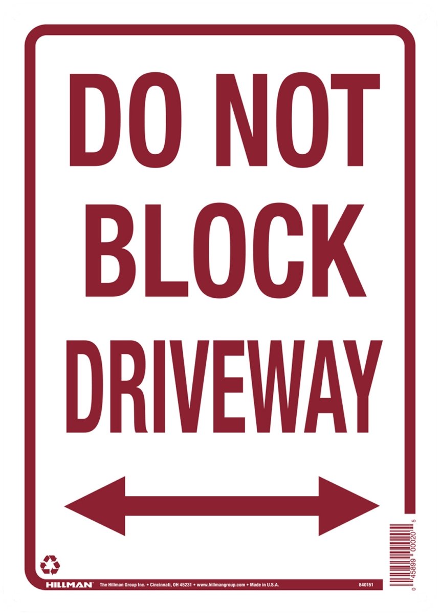 GTIN 045899000205 product image for 840151 10 x 14 in. Aluminum Does Not Block Driveway Sign -  6 Piece | upcitemdb.com