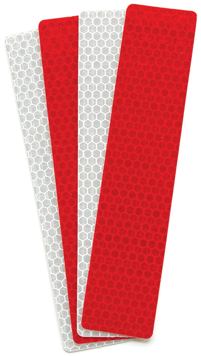 840370 6 In. Vinyl Reflective Safety Tape Red & White - 1 6 Piece
