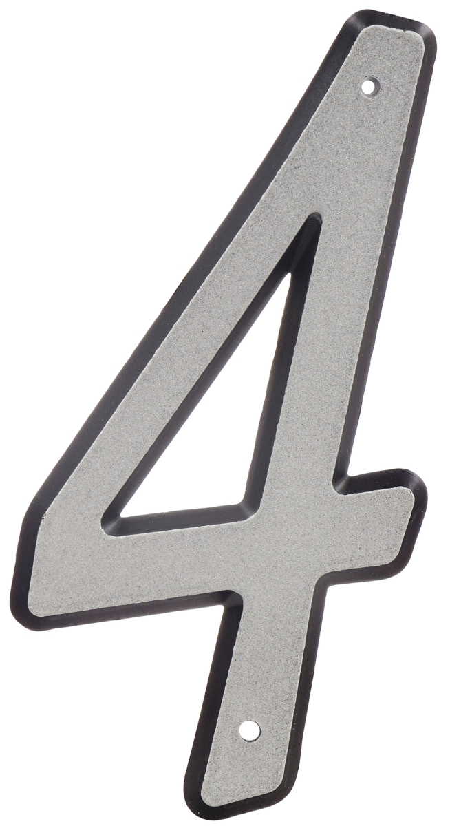 841604 4 In. Nail-on Reflective Plastic House Number - 4 - 3 Piece
