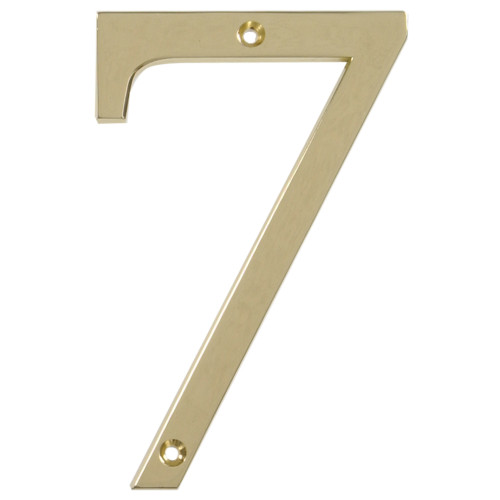 843157 4 In. Brass Distinctions Zinc Die-cast Flush Mount House Number - 7 - 3 Piece