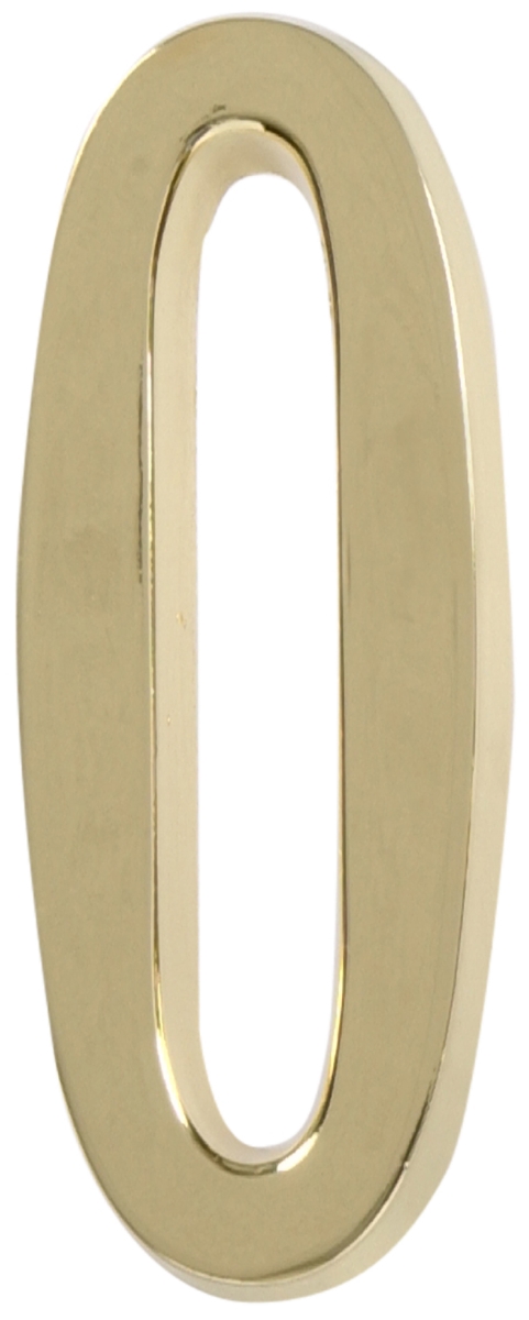 843270 4 In. Polished Brass Distinctions Brass Adhesive Plaque Number - 0 - 3 Piece