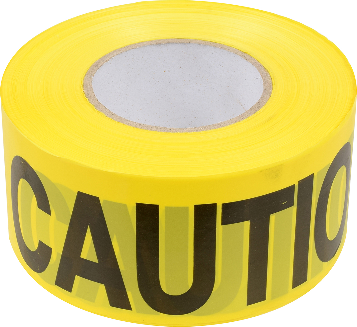 843436 3 In. X 1000 Ft. Black & Yellow Caution Tape - 1 Piece