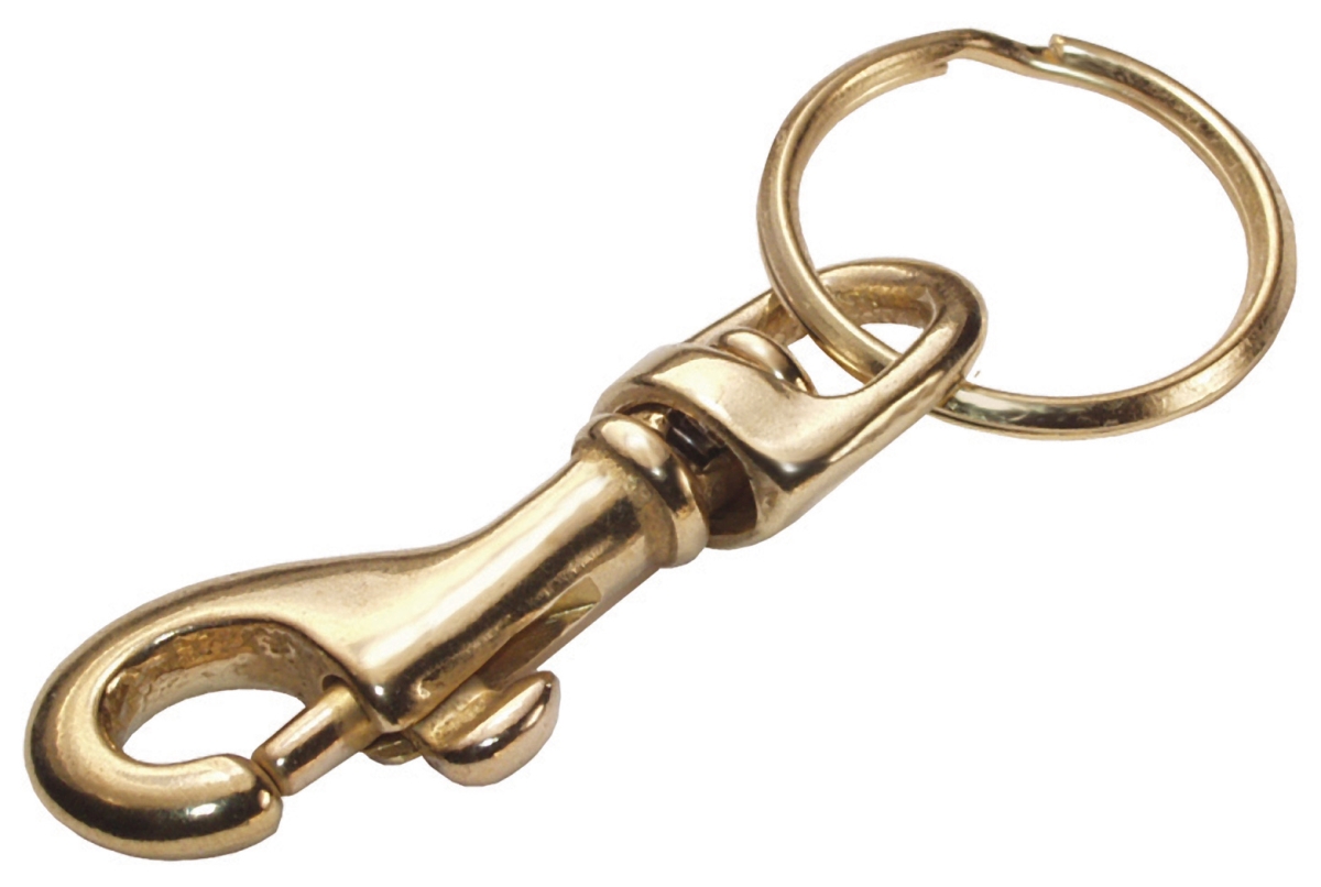 711072 Carded Small Brass Snap Hook With Ring