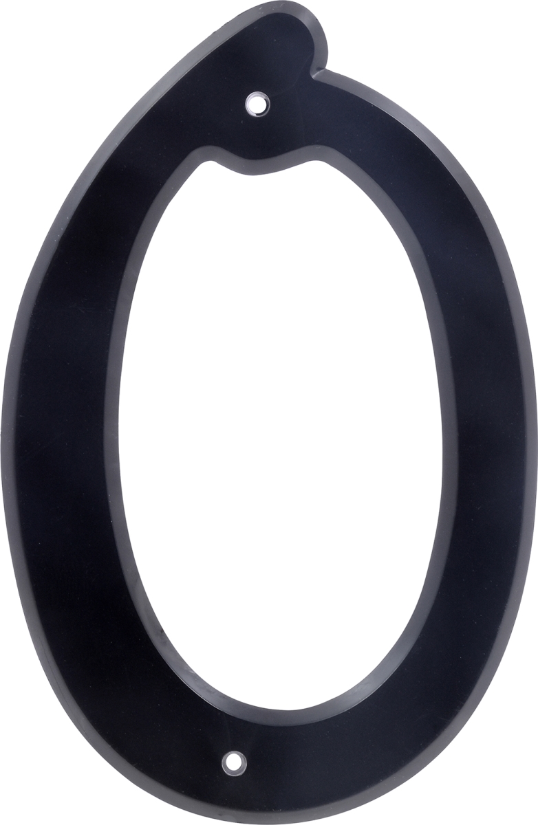 UPC 008236471168 product image for 839750 4 in. Nail-On Black Plastic House Number - 0 | upcitemdb.com