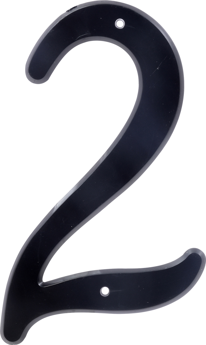 839754 4 In. Nail-on Black Plastic House Number - 2 - 10 Piece