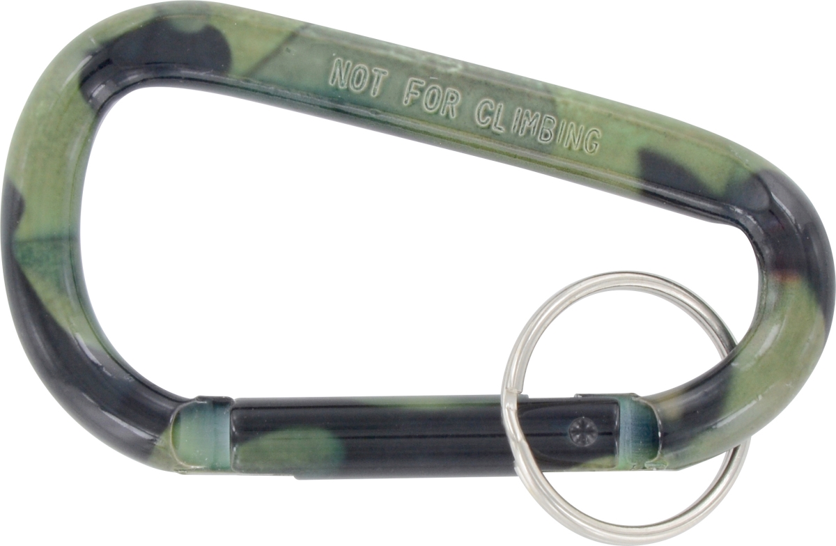 702276 Camouflage Light Green Carabiner - 25 Piece