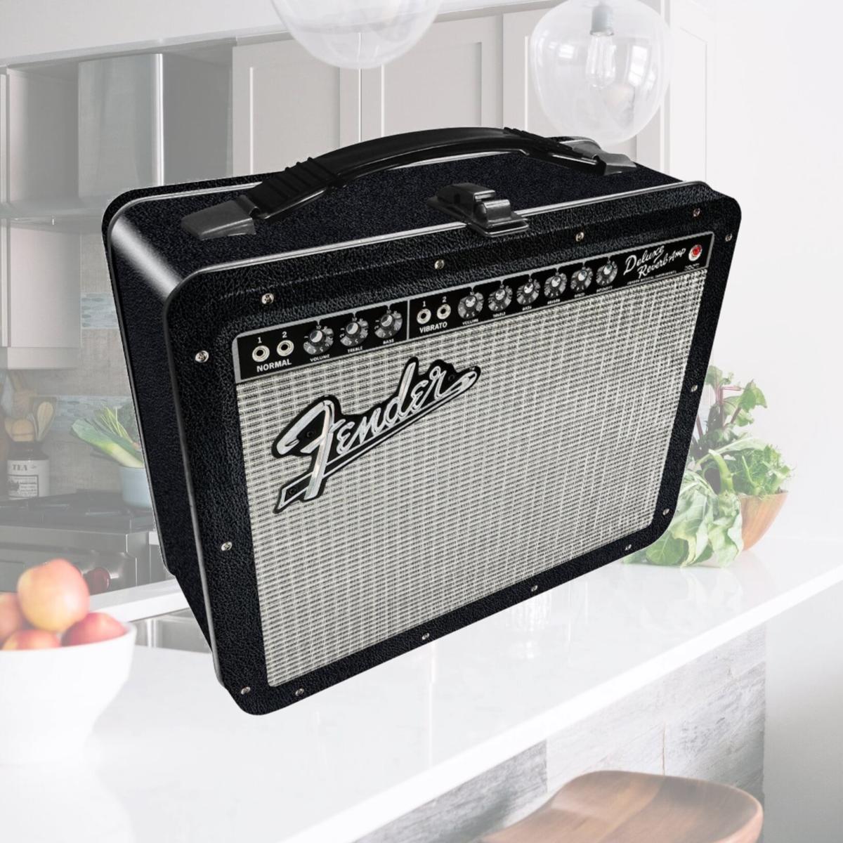 Picture of Aquarius 226278 Fender Black Tolex Lunch Box