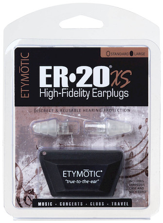Er20xs-ccc-c High Fidelity Hearing Protection Large Size Clear Ear Plugs