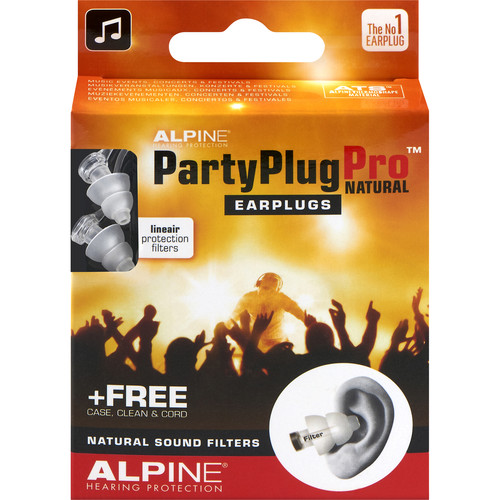 Alpine 111.21.600 Partyplug Pro Earlplugs, Natural