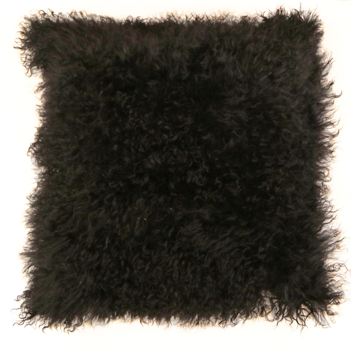80387 Mongolian Fur Pillow, Black