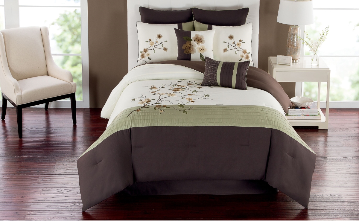 81050 Catie King Size Comforter Set, Yellow - 8 Piece