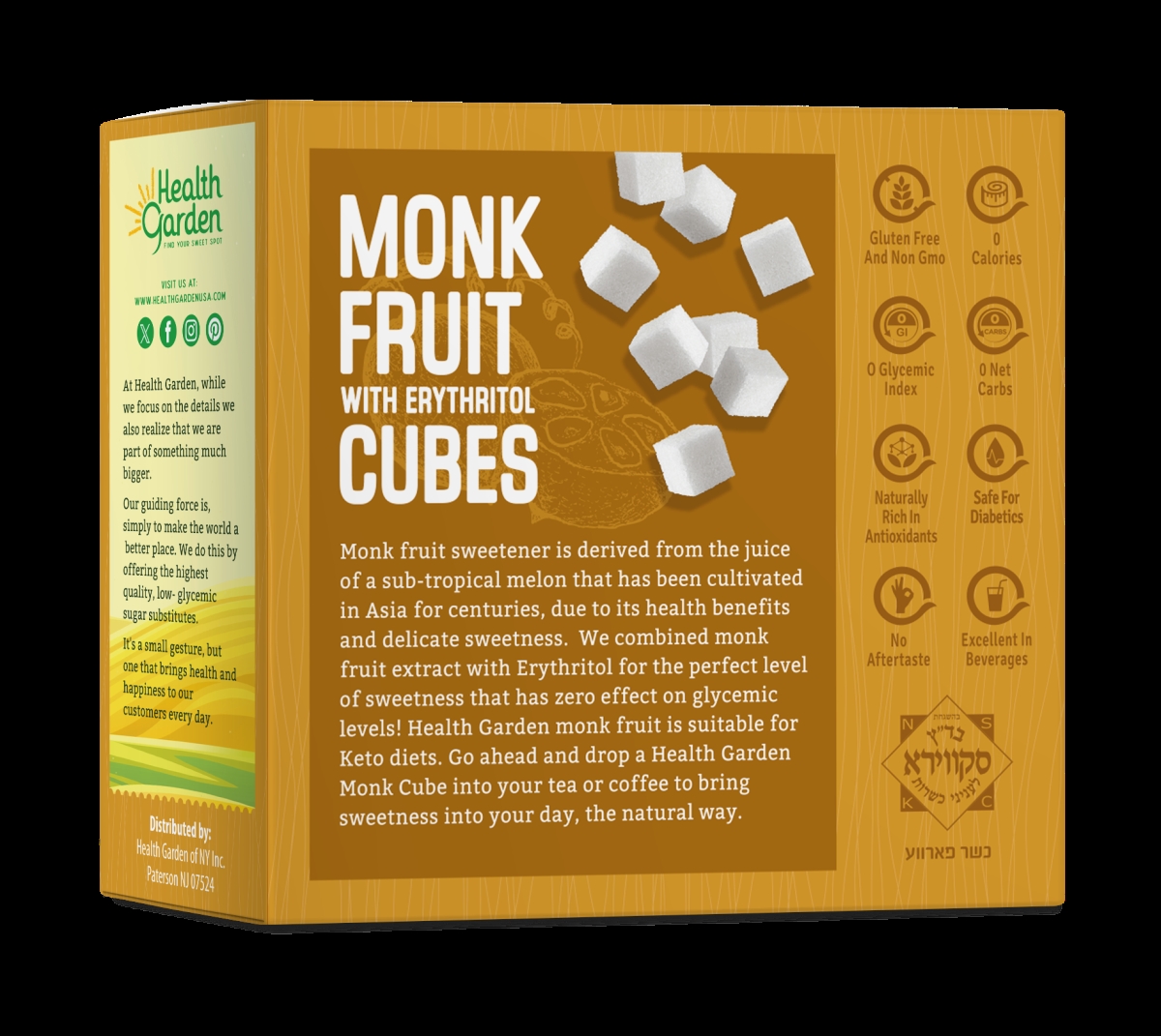 Picture of Health Garden 8794 Health Garden Monk Fruit Erythritol Cubes 48 ct