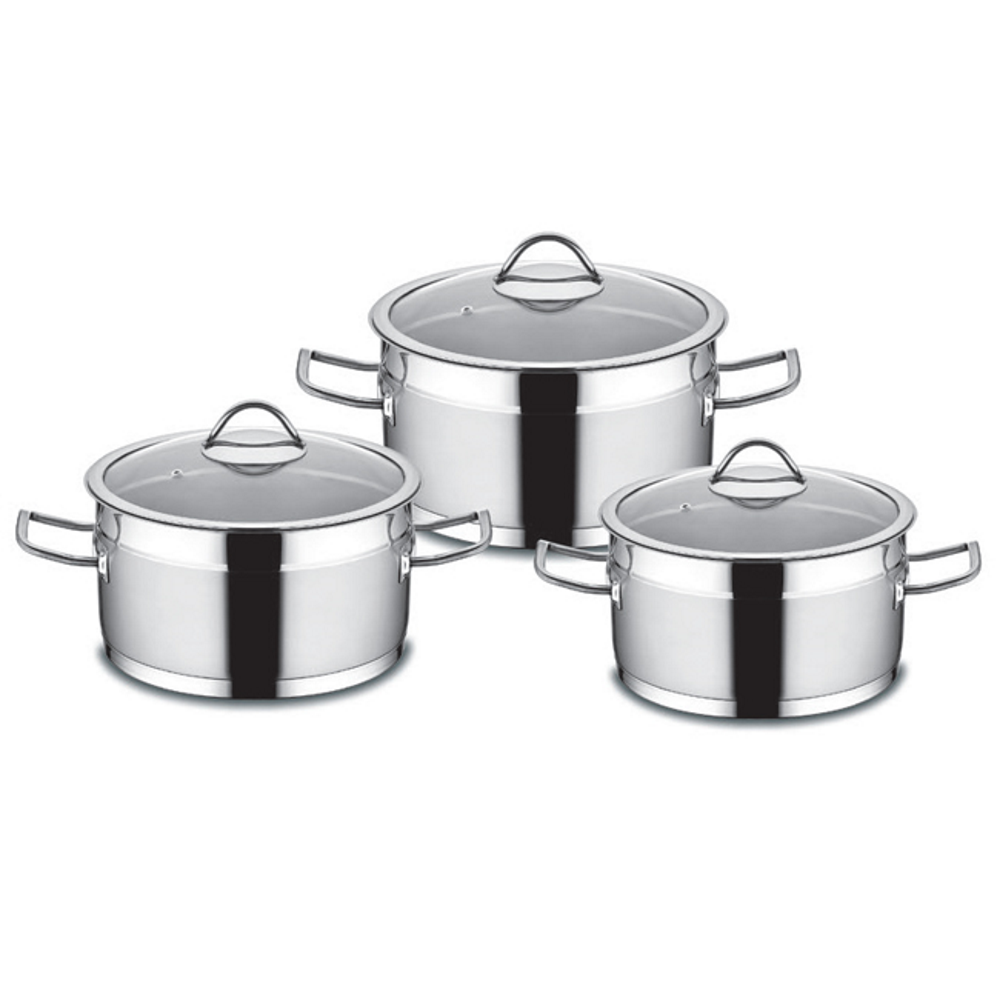 Md-k99-d777-sir Sirma Stainless Steel Cookware Set, 3 Piece