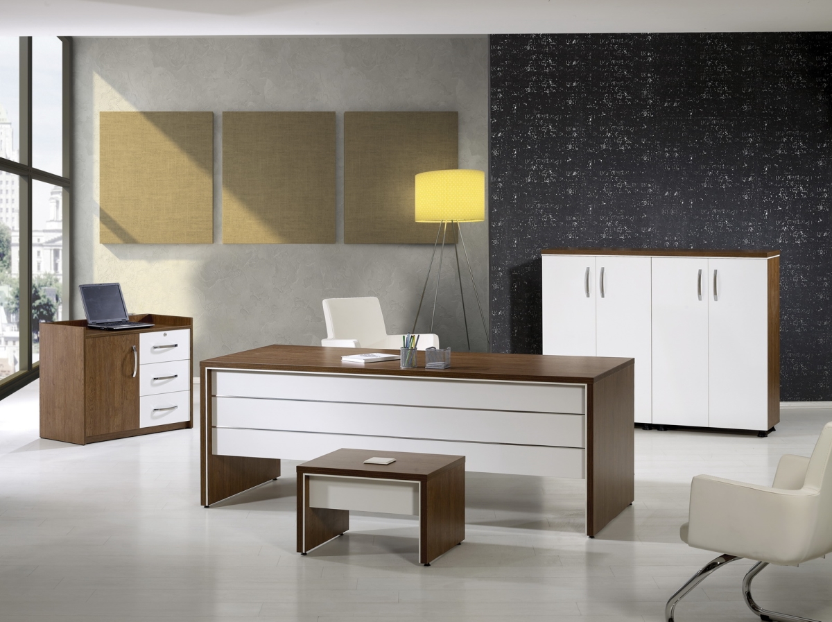 Home Designer Goods Lexus-71pw-s 71 In. Modern Lexus Desk Office Suite Furniture Set - Panama White, 4 Piece