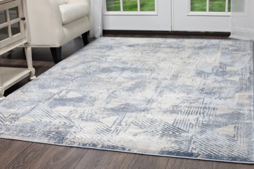 769924475560 2 Ft. 2 In. X 7 Ft. 2 In. Kenmare Carolina Runner Area Distressed Rug - Gray & Blue