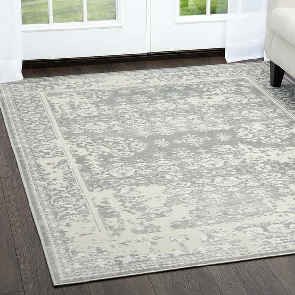 769924495759 8 Ft. 7 In. X 12 Ft. 5 In. Infinity Oslo Area Border Rug - Gray