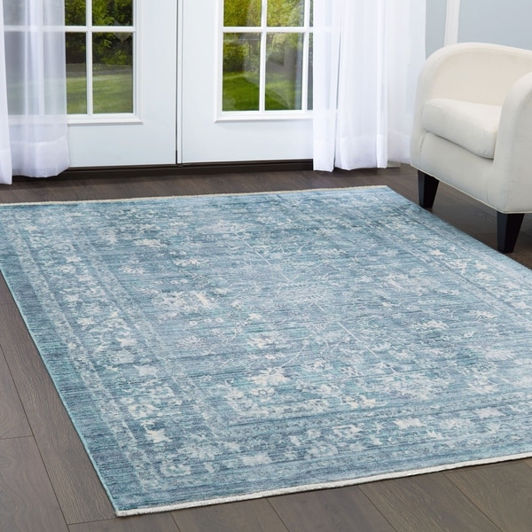 769924507025 7 Ft. 10 In. X 10 Ft. 2 In. Artisan Sequoia Area Border Rug - Blue