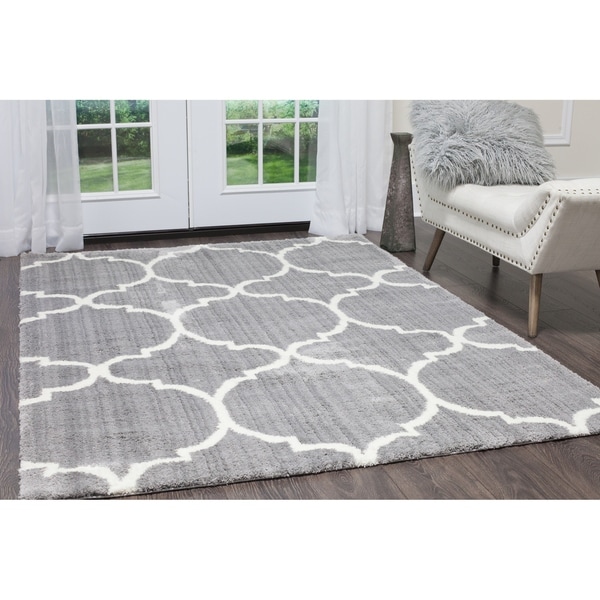 769924508565 5 Ft. 2 In. X 7 Ft. 2 In. Ramapo Murray Area Trellis Rug - Gray & Ivory