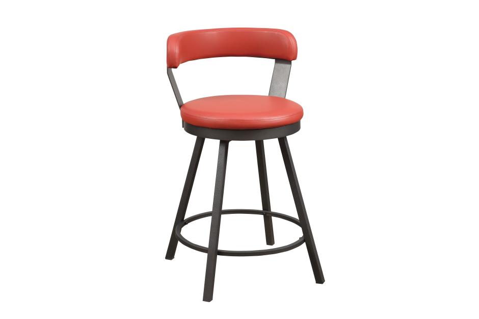 5566-24rd 36.5 X 19 X 20.5 In. Appert Counter Height Chair - Red & Black - Set Of 2